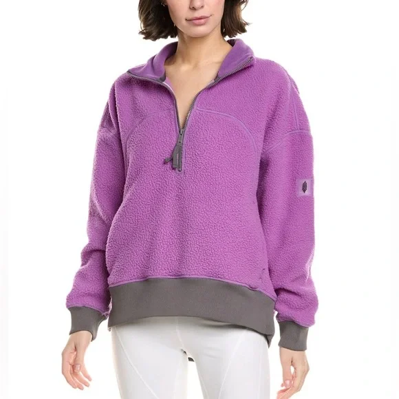 FP MOVEMENT Hit The Slopes 1/2 Zip Pullover XS Red Violet Combo $168 Retail NWT - Picture 1 of 11